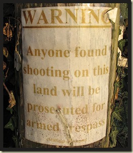 A warning sign for wayward people