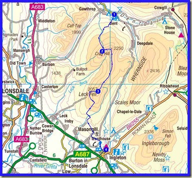 The route from Dent to Ingleton