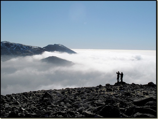 The view from Great Gable to Lingmell and Scafell
