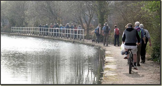 Traffic jam beside the Bridgewater Canal