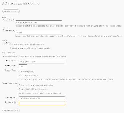 wp-mail-smtp 解决WORDPRESS不能发邮件