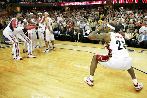 LeBron and Teammates Showboat