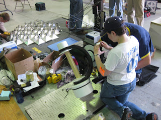 UMich Gimbal Assembly MClimbers telescope gimbal, under construction