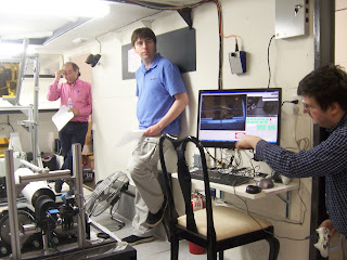 Carsten demonstrating the tracking and control screen