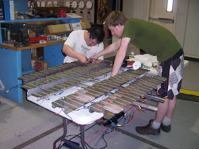 Jordan and Kienan working on the PV receiver