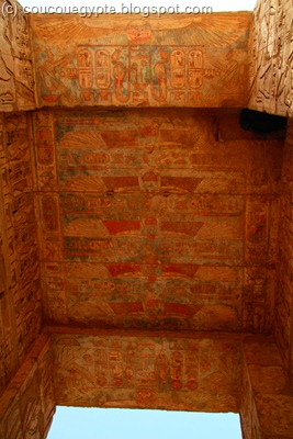 Plafond peint représentant la déesse vautour Nekhbet
