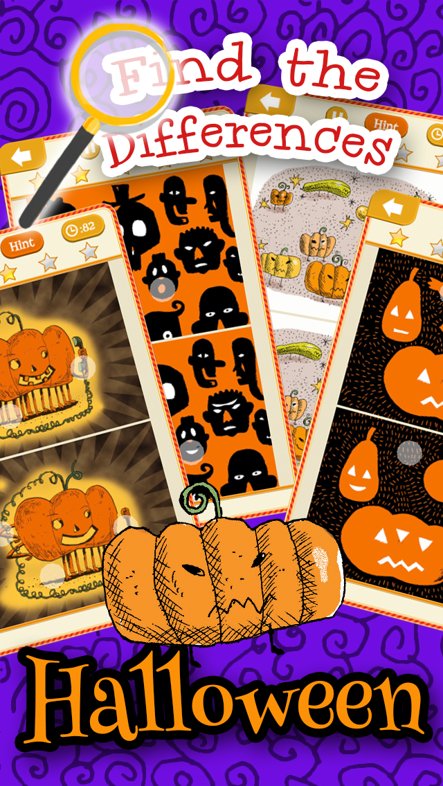 Android application Find the Differences Halloween screenshort