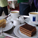 Polish desserts...mmm...chocolate cake, and apple cake!
