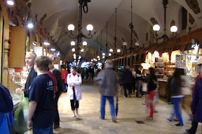 The market in the center of the market square.  It was like a flea market.
