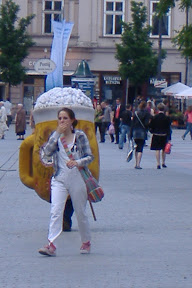 The giant beer suit stalks its prey...