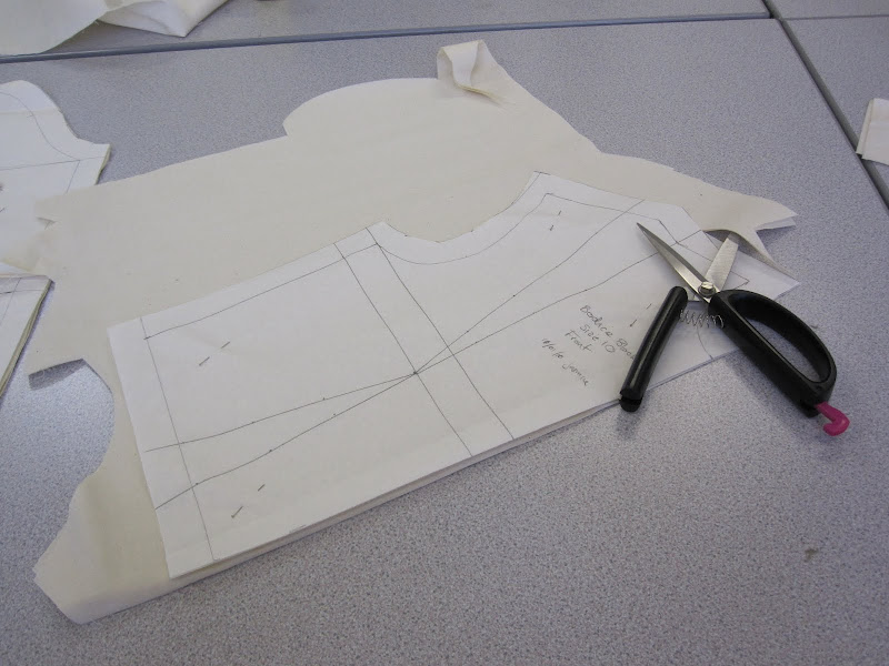 Basic bodice front, cut on the double Basic bodice front, cut on the double