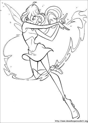 dibujos winx club para colorear