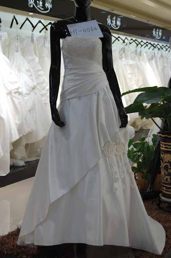 Shinny Wedding Dress - Strapless