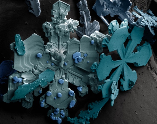  Сніжинка під мікроскопом