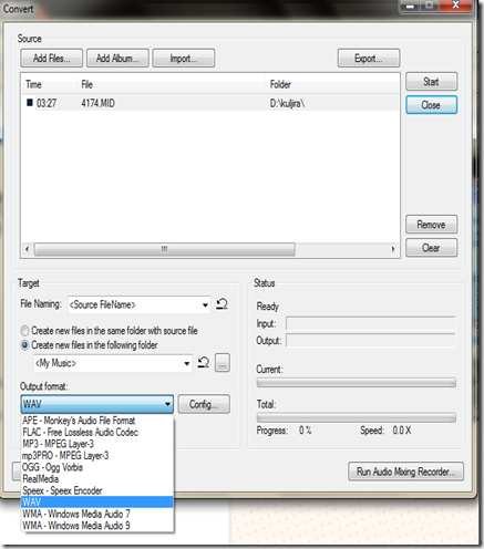 แปลงไฟล์ midi ด้วย JetAudio แปลงไฟล์ midi ด้วย JetAudio