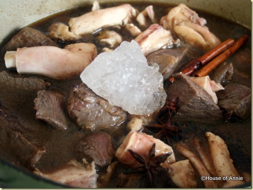 rock sugar cinnamon star anise in beef stew