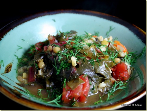 Barley and Lentil Soup with Swiss Chard
