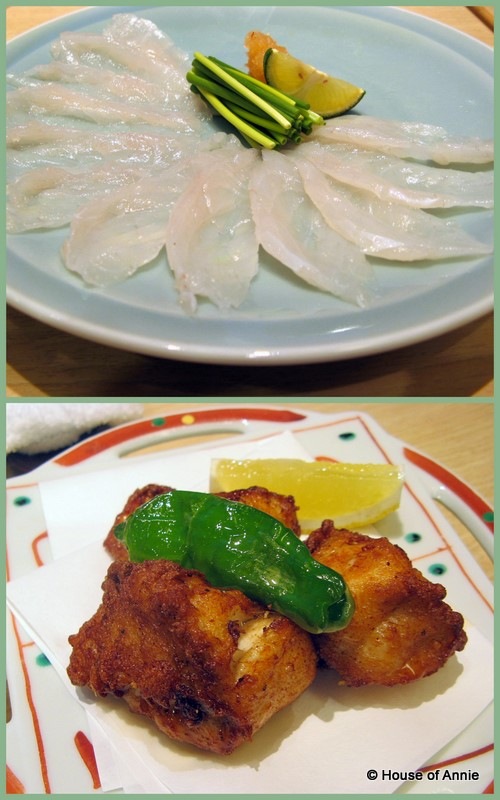 [fugu blowfish sashimi and fried from asahi sushi in machida[3].jpg]