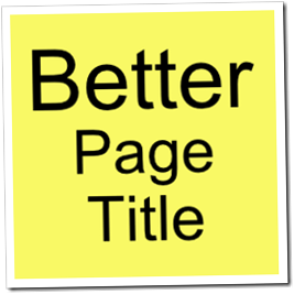 Better Page Title Blogger Better Page Title Blogger