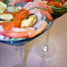 Seafood Salad Martini With Vodka Habanero Dressing