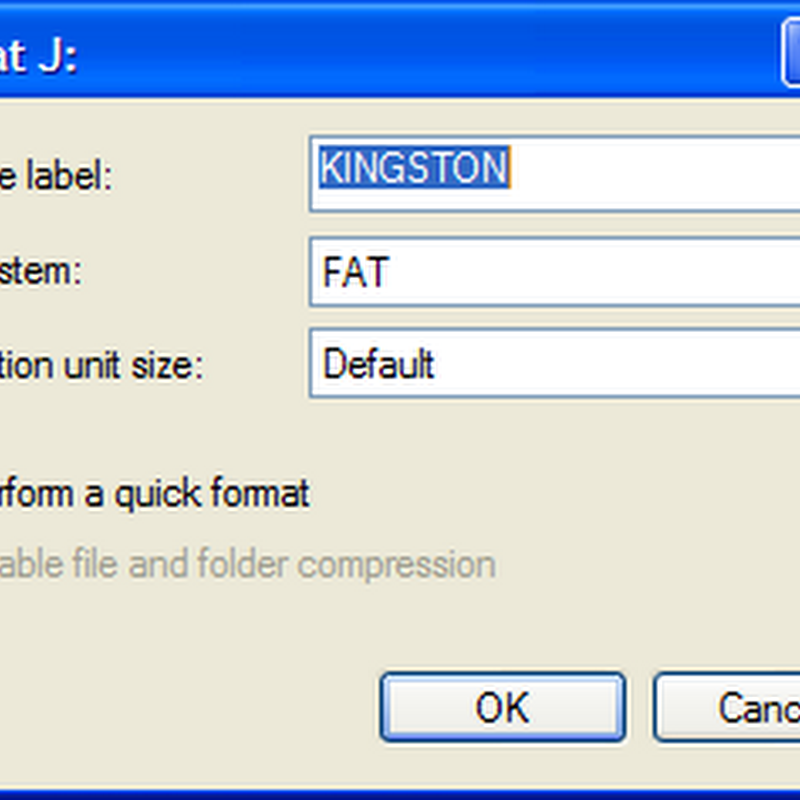 Format " Windows was unable to complete the format "