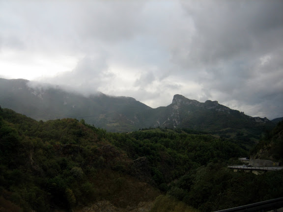 Misty mountains and winding roads