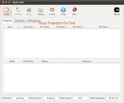 Ophcrack: Recuparare le Password di Windows, con Linux!