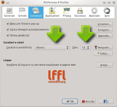 Font "Ubuntu" su Firefox