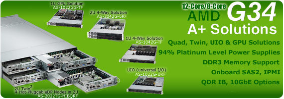 Supermicro A+ G34 AMD Opteron 6100 Series