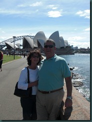 Maxine and David in front of the Syndey Opera House