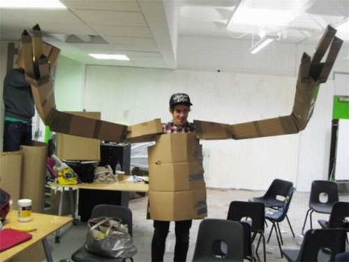 cardboard robot