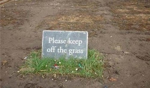 keep off the grass