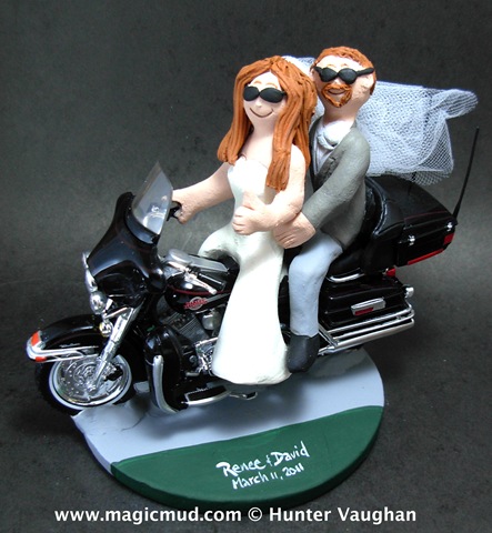 [Bride Driving Harley Wedding Cake Topper-1[3].jpg]