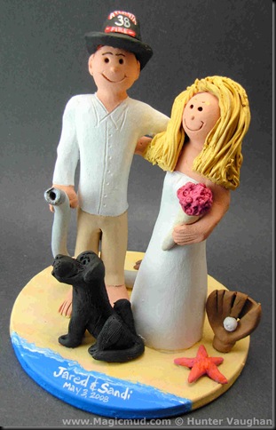 Firefighters Wedding Cake Topper