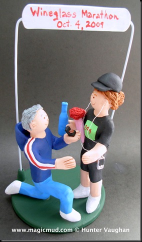 Groom Proposing Wedding Cake Topper