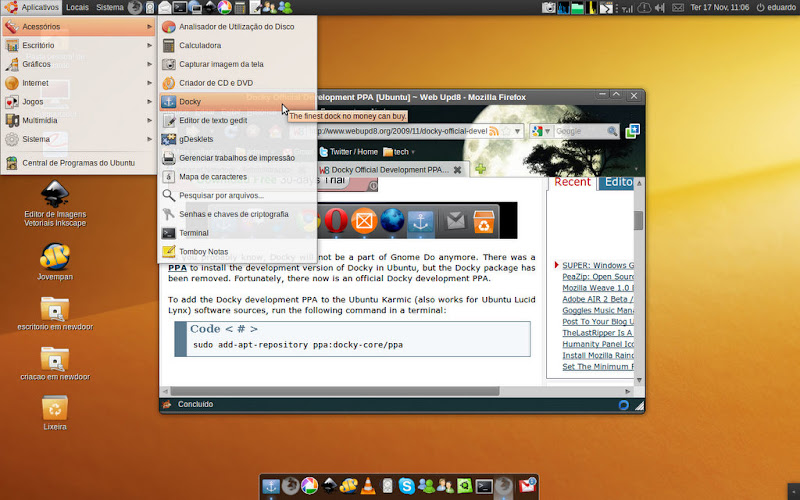 Docky Ubuntu that makes