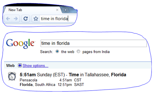 time in chrome