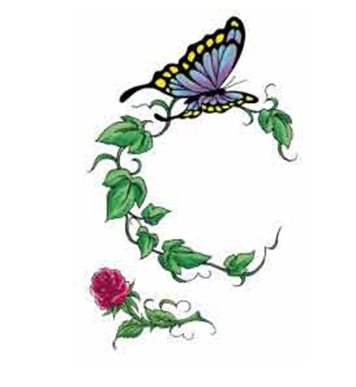 Colour Butterfly Tattoos Designs