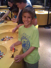 Building cars at the Lego Store at Disney Springs. Once a month they give out free Legos. 