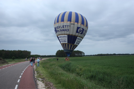 Ballonvaren met 6 personen vanaf landal greenparcs Sandur in Emmen naar Schoonebeek.