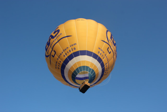 Ballonvaart vanuit Eindhoven langs de A2 naar Nederweert.