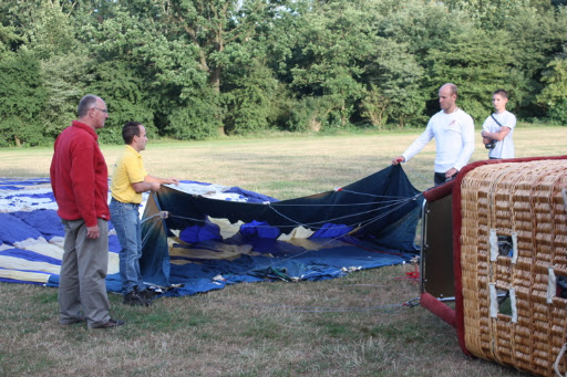 Prive ballonvaart met 5 personen van Apeldoorn naar Lochem.