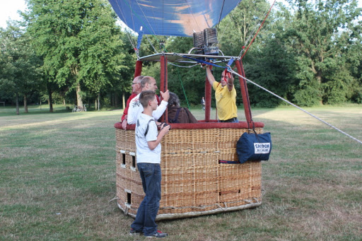 Prive ballonvaart met 5 personen van Apeldoorn naar Lochem.