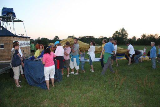 Ballonvaren met een groep van Exel naar Markelo.