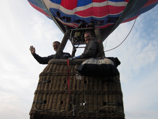 Examen ballonvaart van Ootmarsum naar Nordhorn Duitsland.