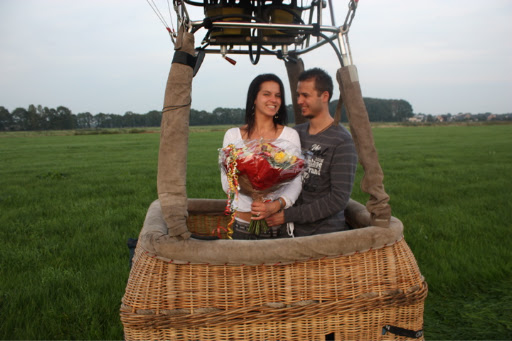 Huwelijks aanzoek tijdens de ballonvaart van Hoogenveen naar Beilen.