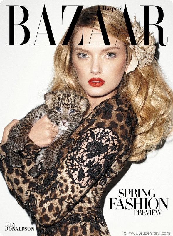 Harper's Bazaar US January 2011 Cover - Lily Donaldson by Terry Richardson 01