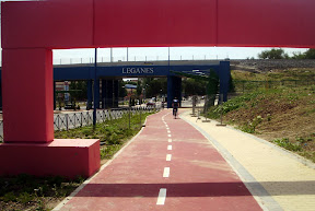 carril bici plaza norte Leganes