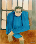 029 - En Attendant le Garçon - 1993<br />
61 x 50 - Acrylique sur toile