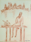 013 - Le Lac - 1992<br />
50 x 60 - Sanguine